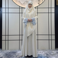 Fashion Solid Color Women Dress Robe Abaya
