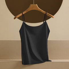 Summer Seamless Ice Silk Camisole Womens Solid Color Casual Inner Layer Top