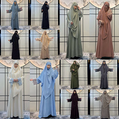 Fashion Solid Color Women Dress Robe Abaya