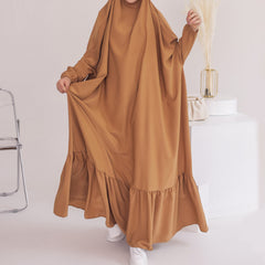 Large Swing Solid Color Robe Dress