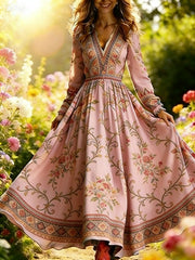 3D Oil Painting Floral Print Dress