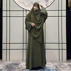 Fashion Solid Color Women Dress Robe Abaya
