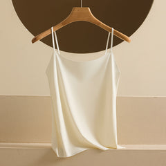 Summer Seamless Ice Silk Camisole Womens Solid Color Casual Inner Layer Top