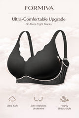 Jelly Bras For Women No Underwire With Support - S-2XL Seamless Bralettes Everyday Comfort Tshirt Padded Bra