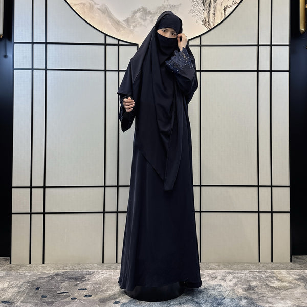 Fashion Solid Color Women Dress Robe Abaya