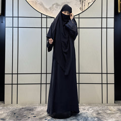 Fashion Solid Color Women Dress Robe Abaya
