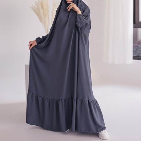 Large Swing Solid Color Robe Dress