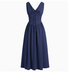 Fashionable French-style Floral Slip Dress For Women