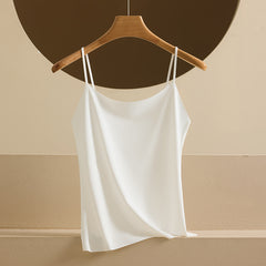 Summer Seamless Ice Silk Camisole Womens Solid Color Casual Inner Layer Top