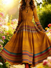 3D Oil Painting Floral Print Dress
