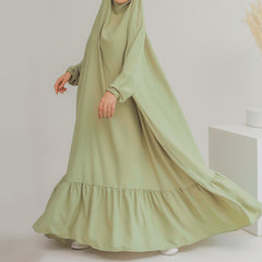 Large Swing Solid Color Robe Dress